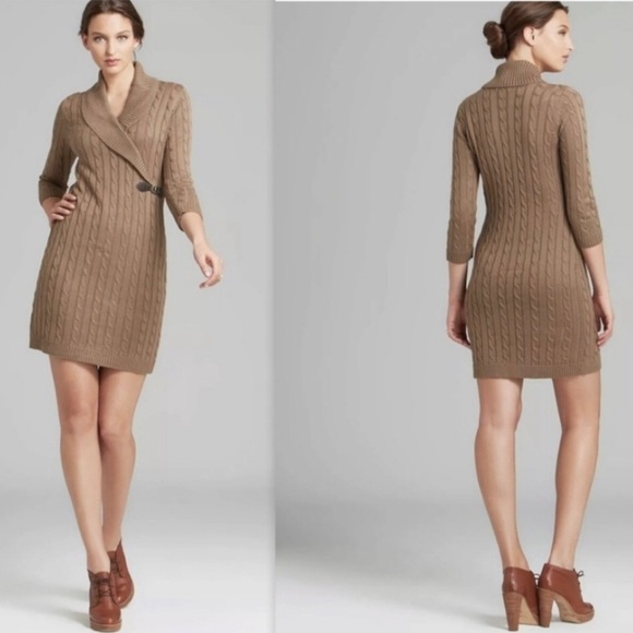 calvin klein cable knit sweater dress